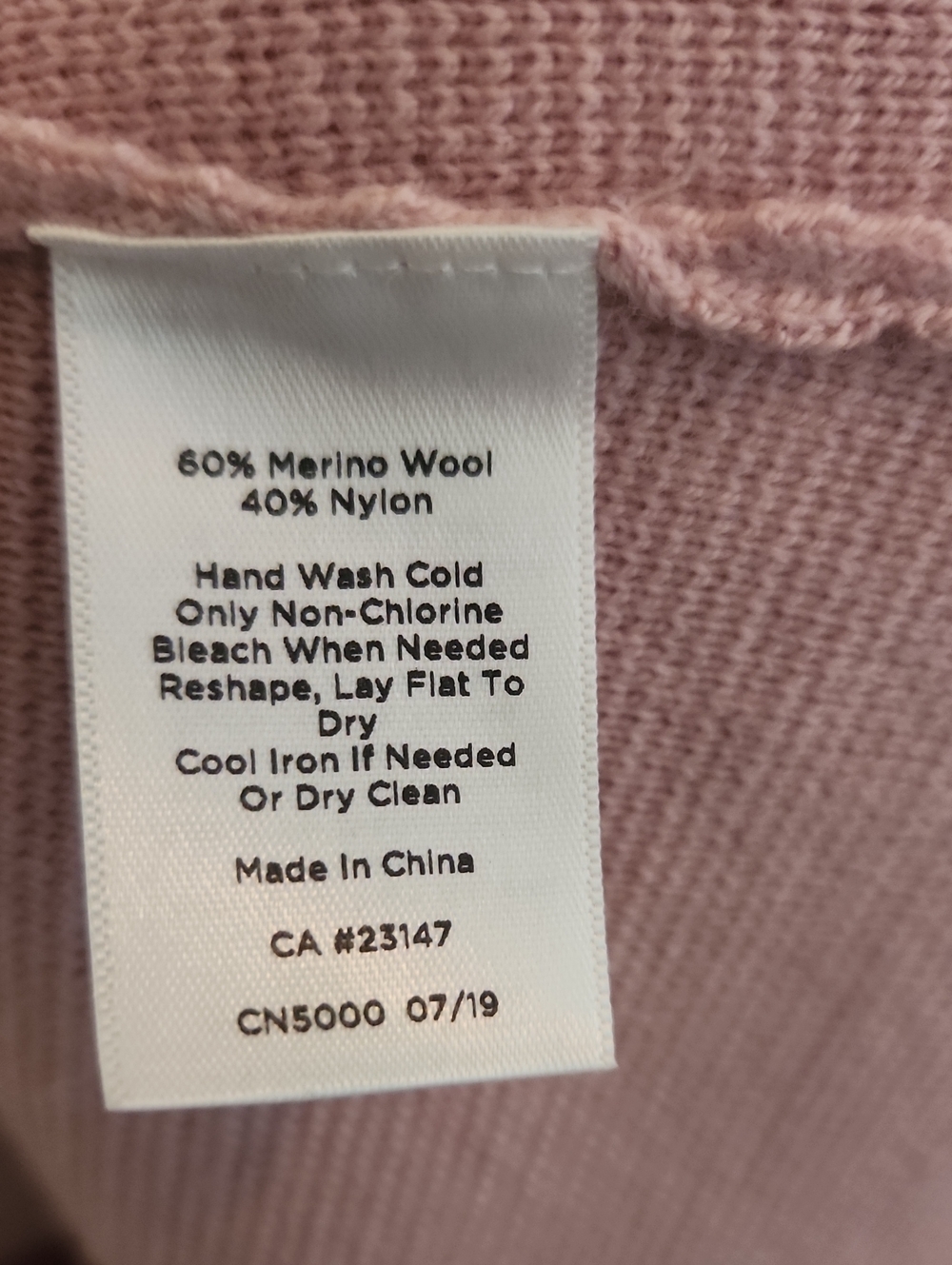 Talbots Sweater Blazer Merino Wool Blush Pink Knit Open-Front Petite - Picture 6 of 8
